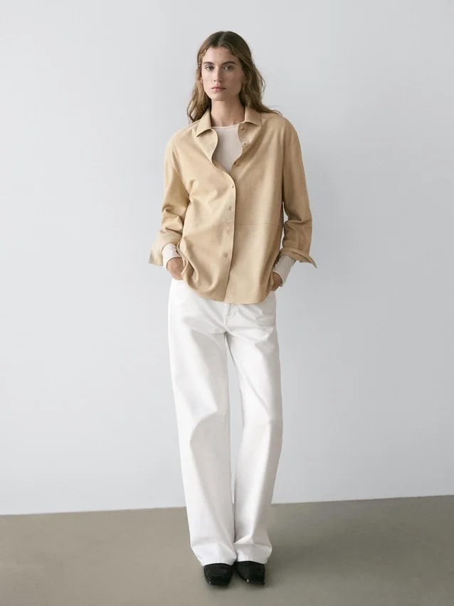 Skinnskjorta i mocka Skinnskjorta i mocka