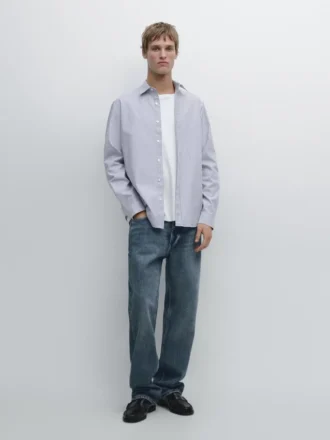 Skjorta i 100 % bomull, oxfordtyg