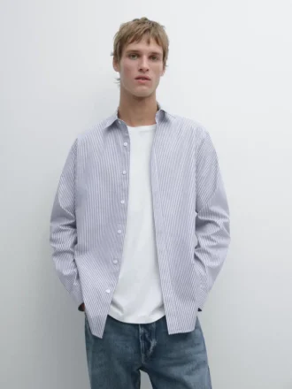Skjorta i 100 % bomull, oxfordtyg
