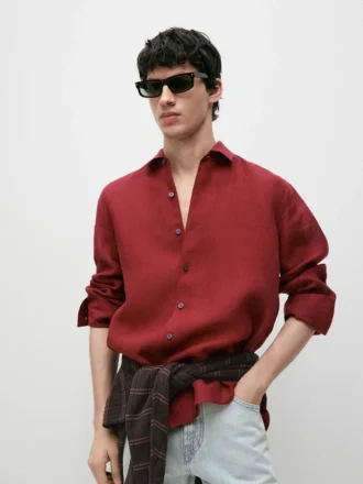 Skjorta i 100 % linne