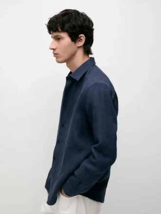 Skjorta i 100 % linne med normal passform