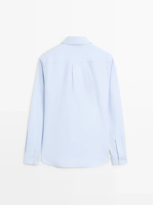 Skjorta i bomullsblandning med fickdetalj Skjorta i bomullsblandning med fickdetalj