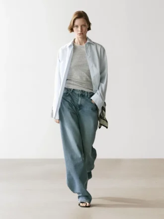 Skjorta i poplin och bomullsblandning