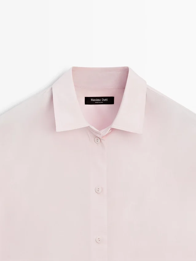 Skjorta i poplin och bomullsblandning Skjorta i poplin och bomullsblandning