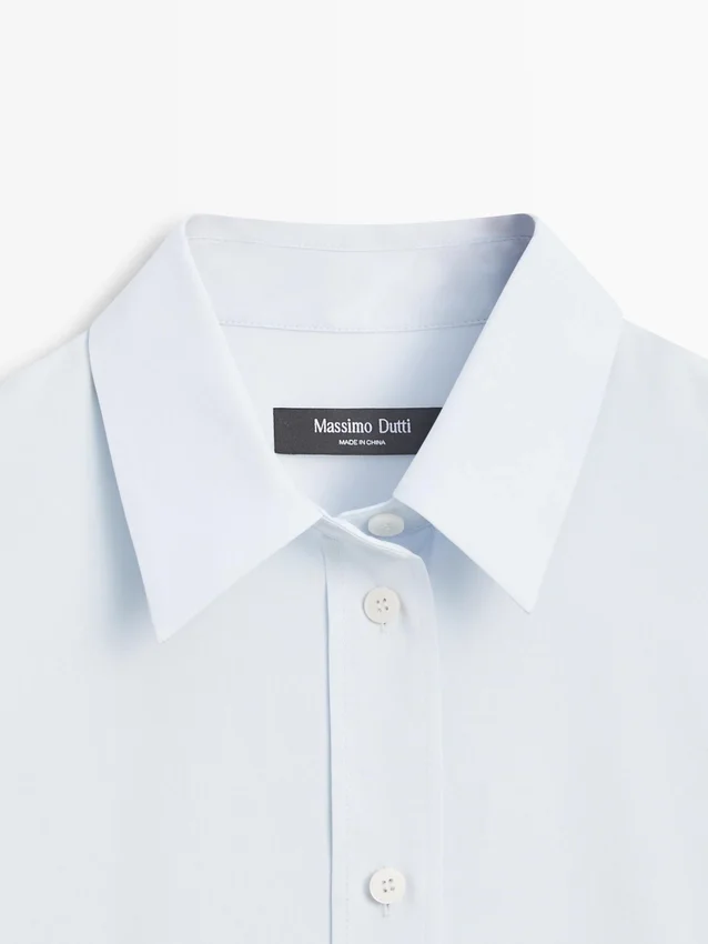 Skjorta i poplin och bomullsblandning Skjorta i poplin och bomullsblandning