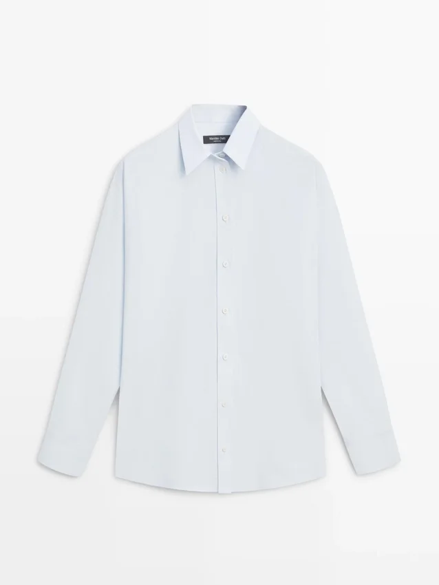 Skjorta i poplin och bomullsblandning Skjorta i poplin och bomullsblandning