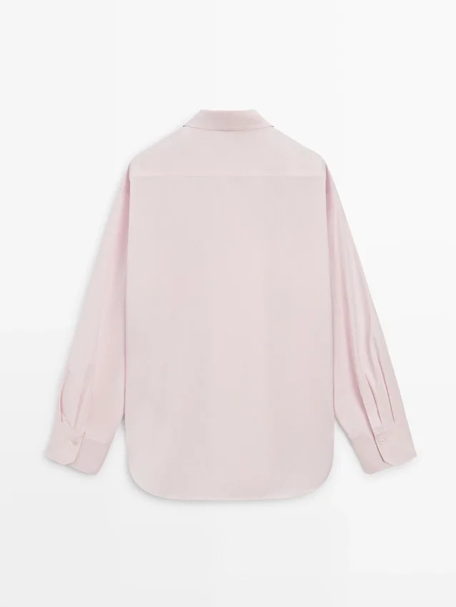 Skjorta i poplin och bomullsblandning Skjorta i poplin och bomullsblandning