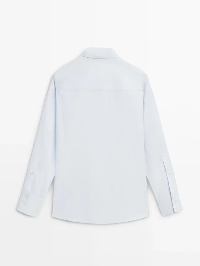 Skjorta i poplin och bomullsblandning Skjorta i poplin och bomullsblandning