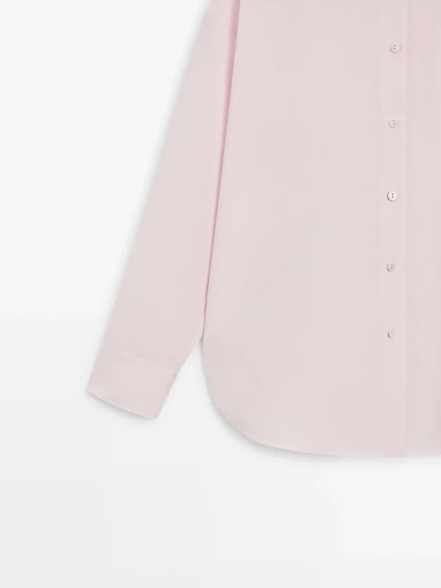 Skjorta i poplin och bomullsblandning Skjorta i poplin och bomullsblandning