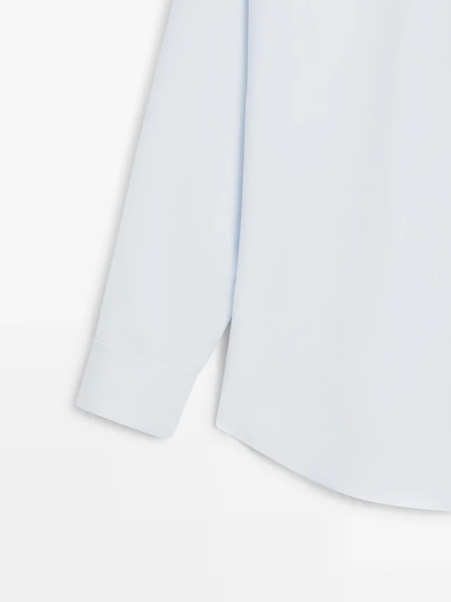 Skjorta i poplin och bomullsblandning Skjorta i poplin och bomullsblandning