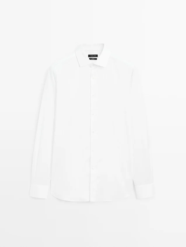 Slim Fit-skjorta i 100 % bomull Slim Fit-skjorta i 100 % bomull