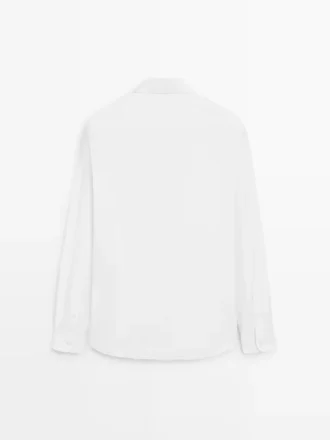 Slim Fit-skjorta i 100 % bomullspoplin