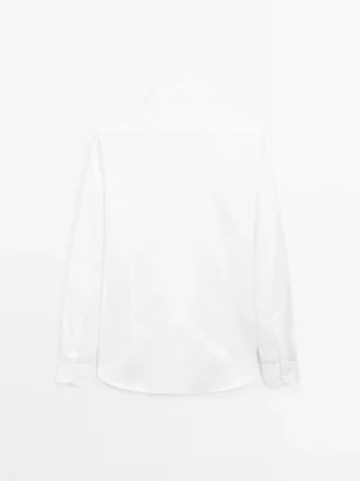 Slim Fit-skjorta i 100 % bomullstwill