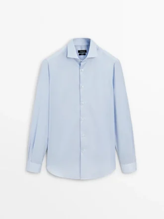 Slim Fit-skjorta med mikroränder