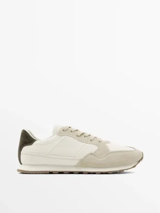 Sneakers med kontrasterande bakstycke