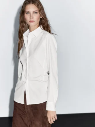 Stretchskjorta i bomullsblandning Stretchskjorta i bomullsblandning