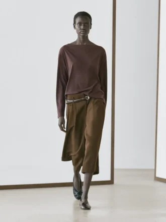 T-shirt i 100 % bomull med båthals