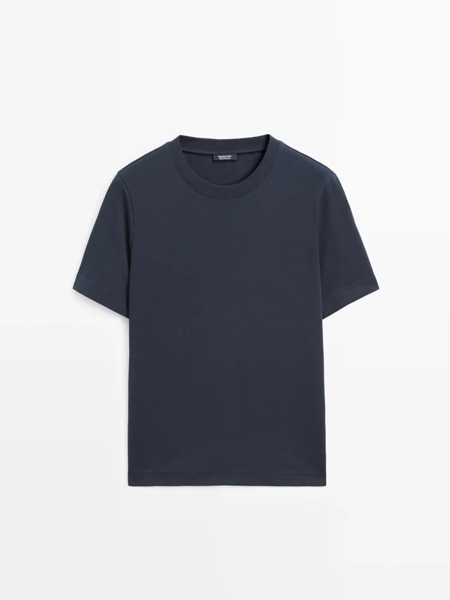 T-shirt i 100 % bomullsinterlock med rund hals T-shirt i 100 % bomullsinterlock med rund hals