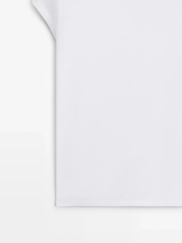 T-shirt i 100 % merceriserad bomull med korta ärmar T-shirt i 100 % merceriserad bomull med korta ärmar