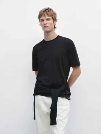 T-shirt i bomullstrik