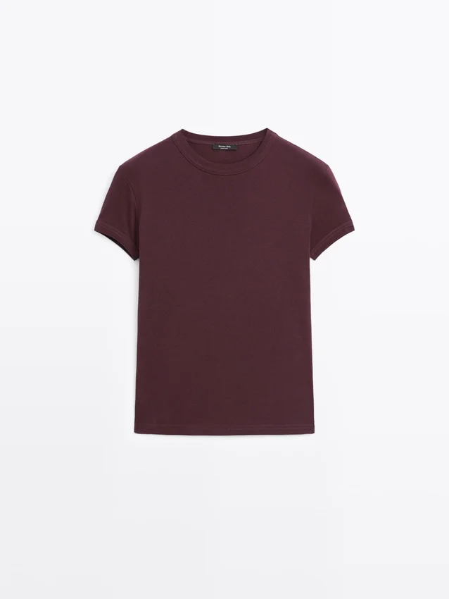 T-shirt med korta ärmar i 100 % bomull T-shirt med korta ärmar i 100 % bomull