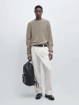 Tröja i bomulls- och linneblandning