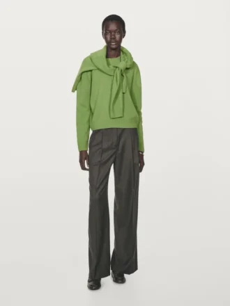 Tröja med rund hals i ullblandning