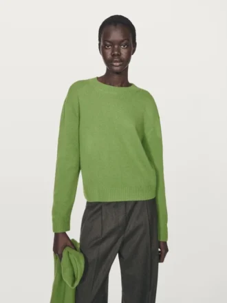 Tröja med rund hals i ullblandning