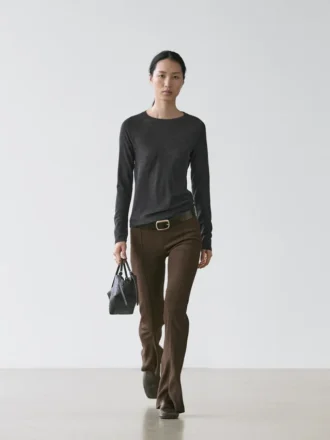 Ull-T-shirt med raglanärmar