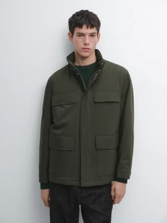 Vattenavvisande pufferjacka med fickor