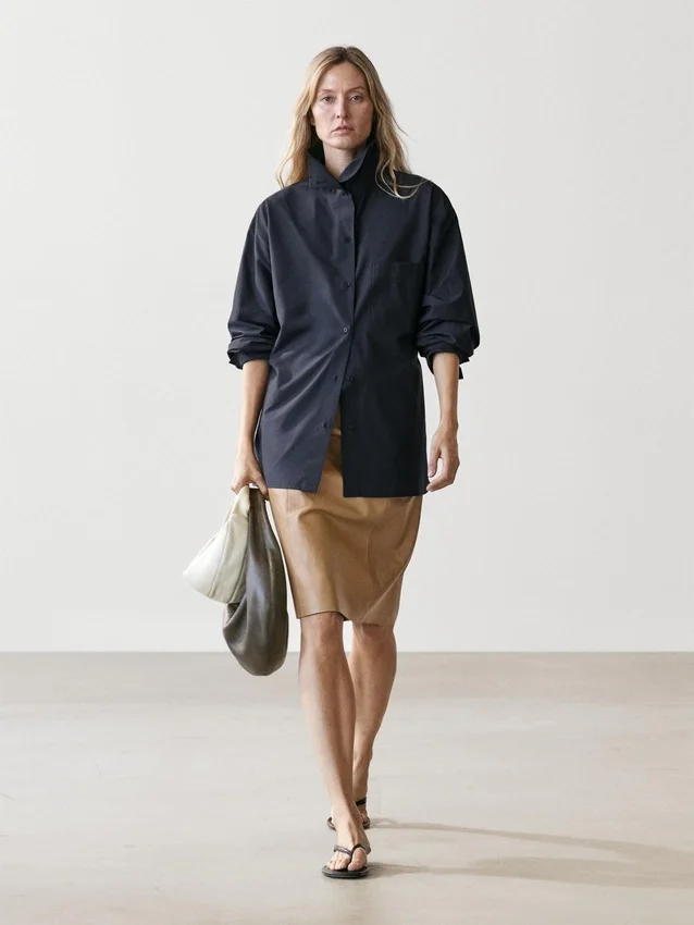 Över skjorta i bomullsblandning med ficka Över skjorta i bomullsblandning med ficka