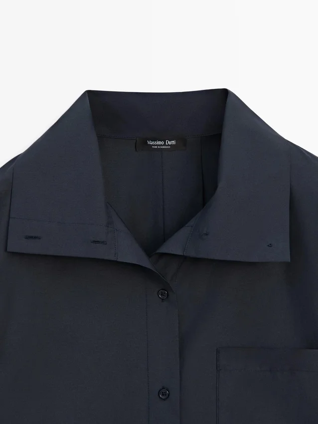 Över skjorta i bomullsblandning med ficka Över skjorta i bomullsblandning med ficka