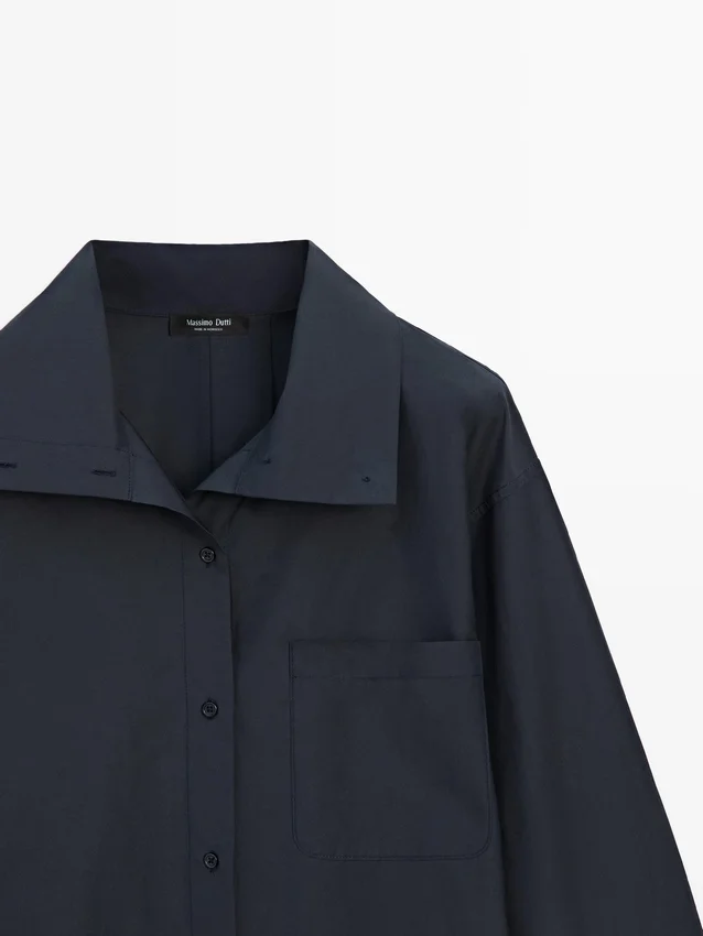 Över skjorta i bomullsblandning med ficka Över skjorta i bomullsblandning med ficka