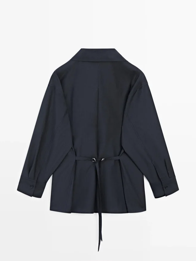 Över skjorta i bomullsblandning med ficka Över skjorta i bomullsblandning med ficka