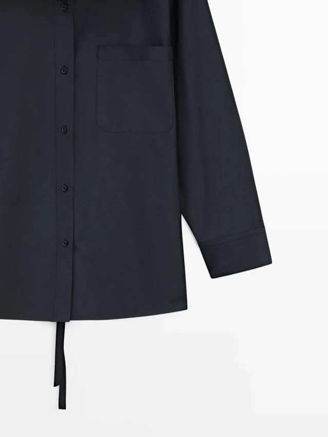 Över skjorta i bomullsblandning med ficka Över skjorta i bomullsblandning med ficka